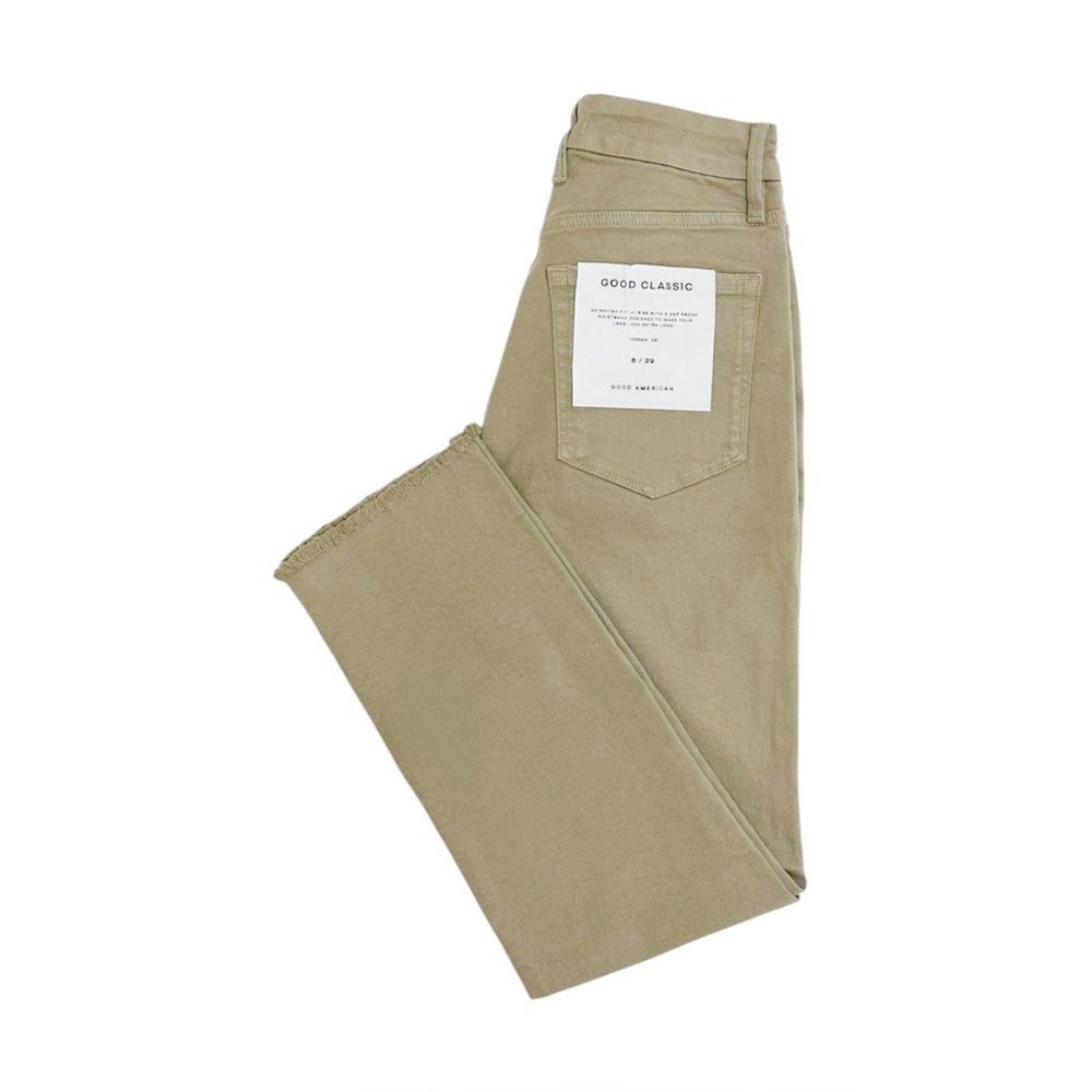 NWT GOOD AMERICAN Good Classic Olive Jeans